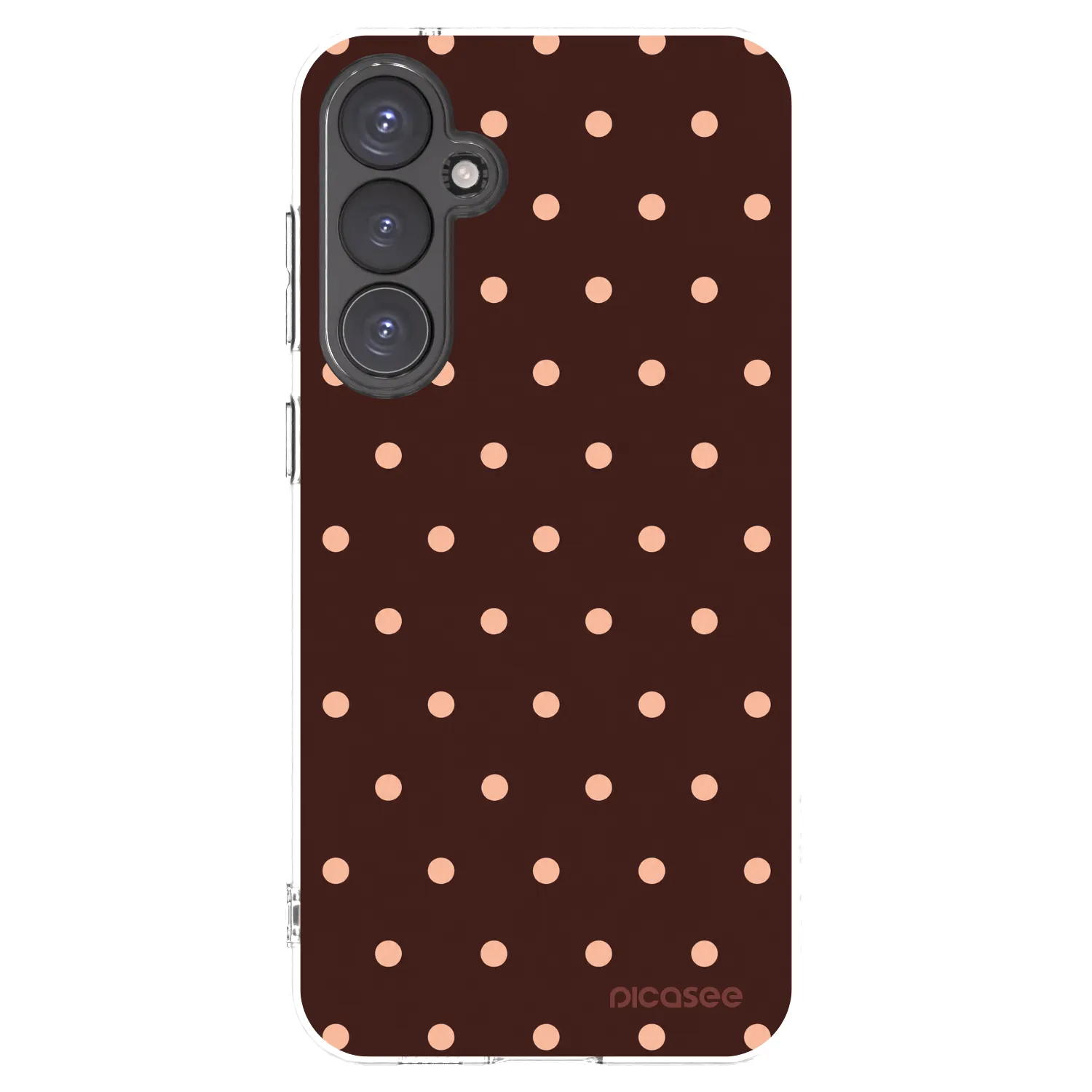 Picasee husă transparentă din silicon pentru Samsung Galaxy S23 FE S711B - Peach Dots & Chocolate