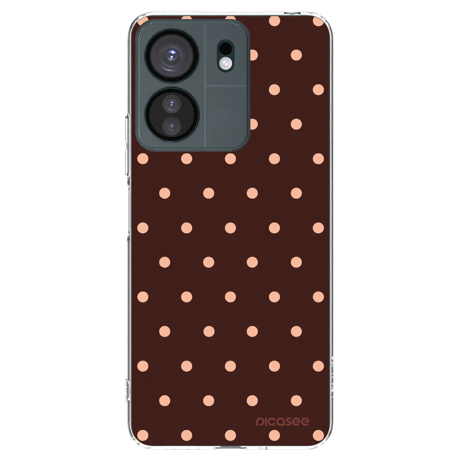 Picasee husă transparentă din silicon pentru Xiaomi Redmi 13C 4G - Peach Dots & Chocolate
