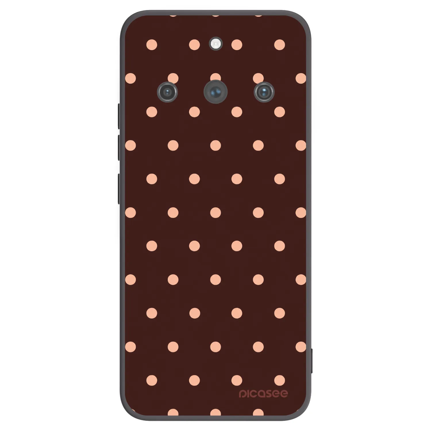 Picasee husă neagră din silicon pentru Realme 11 Pro+ - Peach Dots & Chocolate