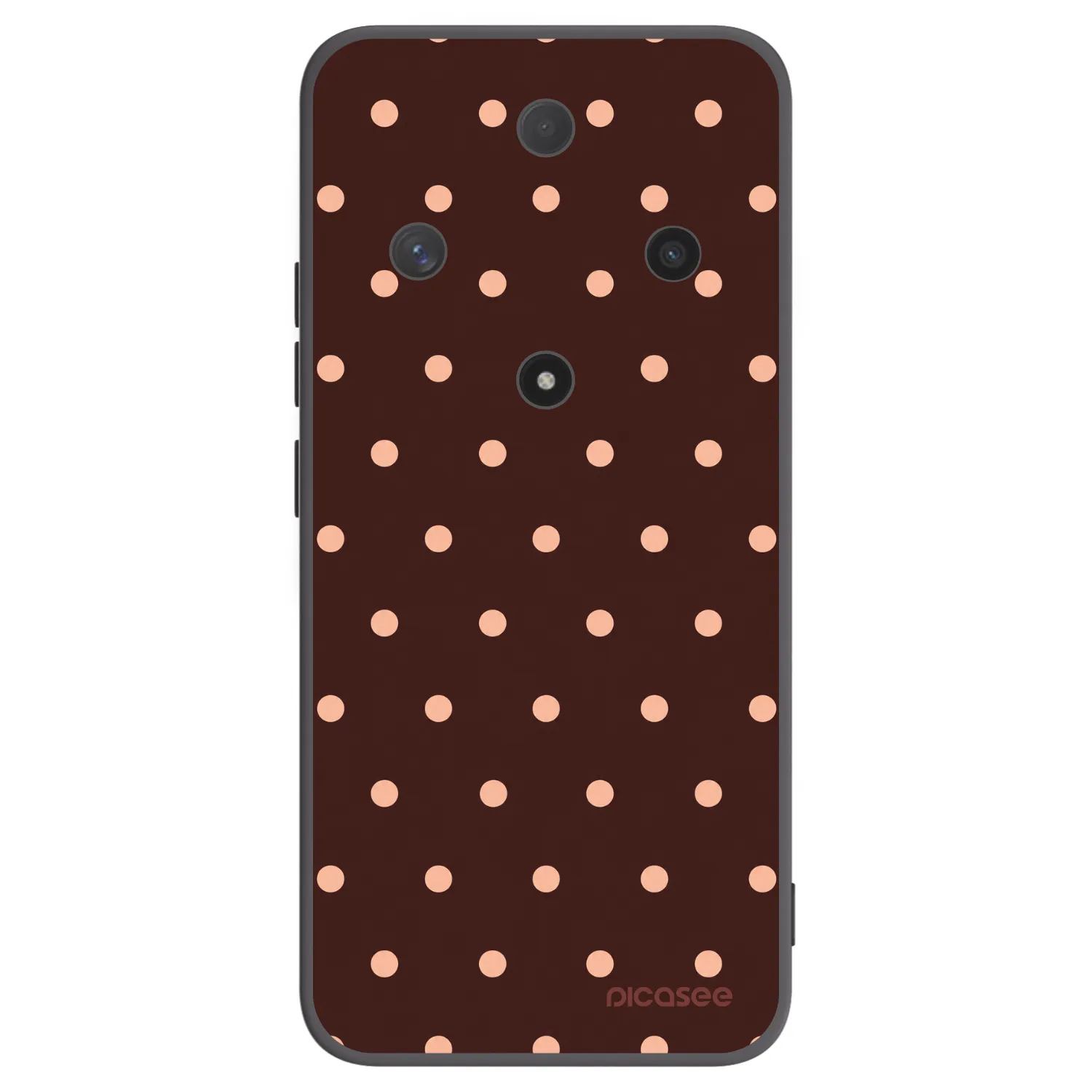 Picasee husă neagră din silicon pentru Honor Magic6 Lite 5G - Peach Dots & Chocolate