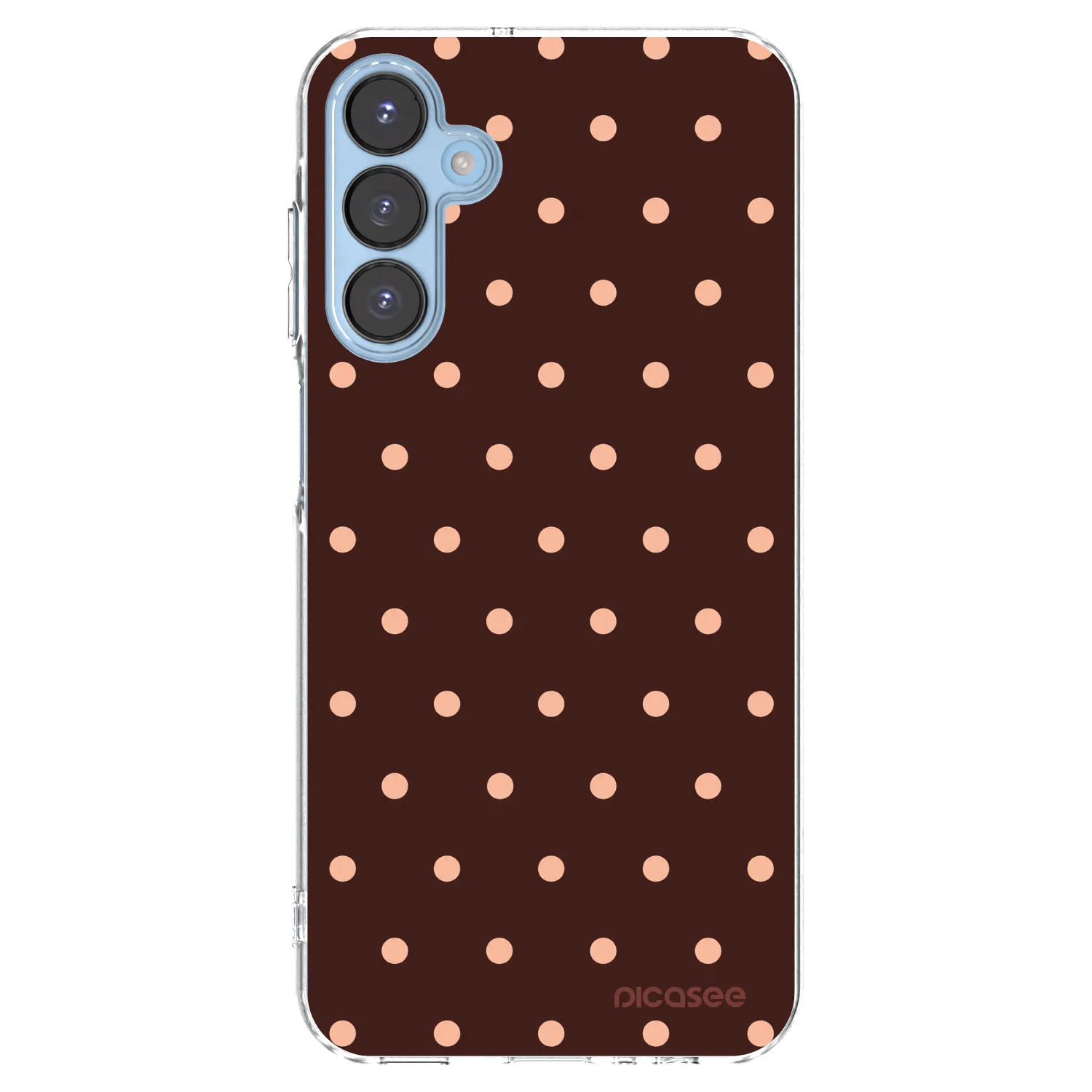 Picasee husă transparentă din silicon pentru Samsung Galaxy A15 A156B 5G - Peach Dots & Chocolate