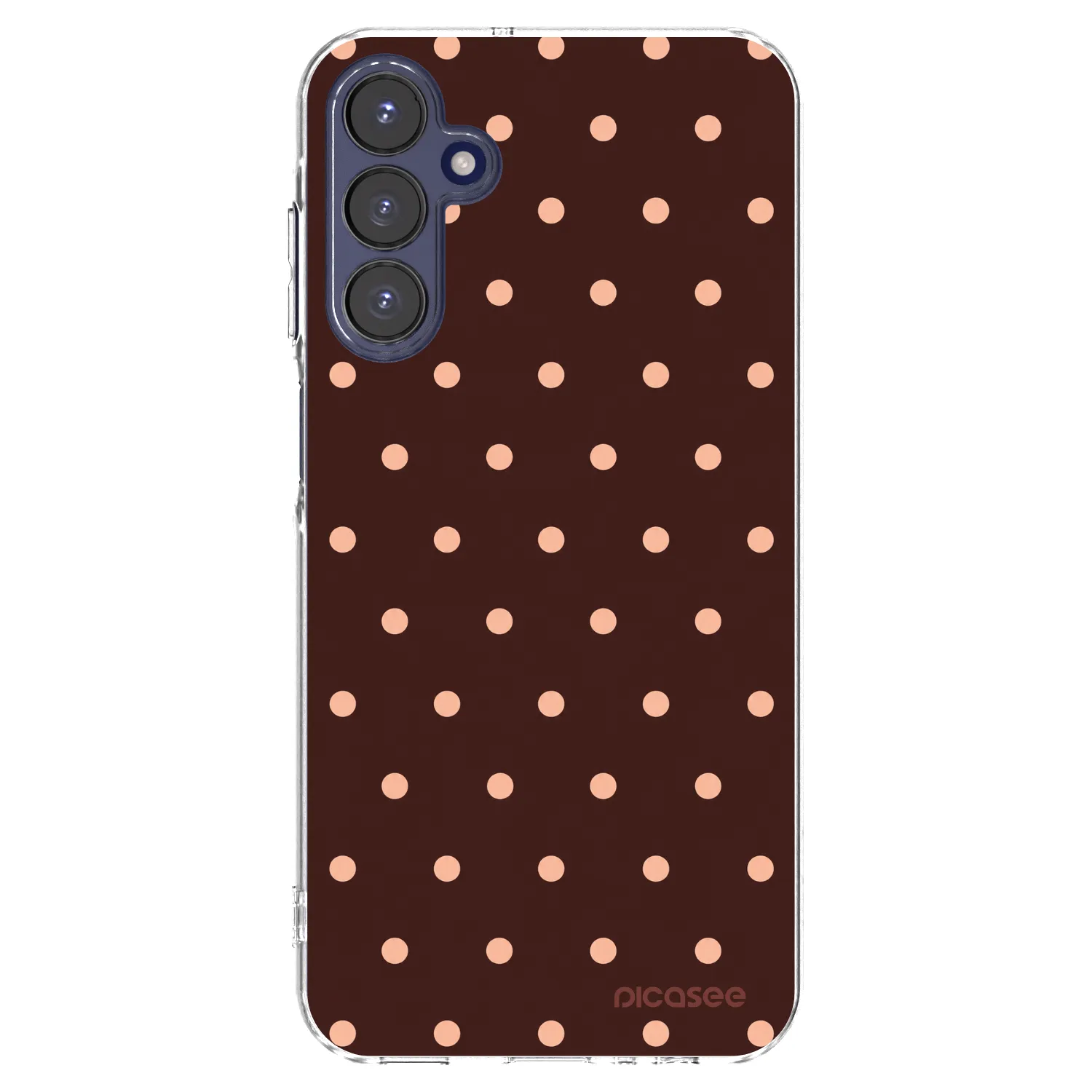 Picasee husă transparentă din silicon pentru Samsung Galaxy A15 A155F 4G - Peach Dots & Chocolate