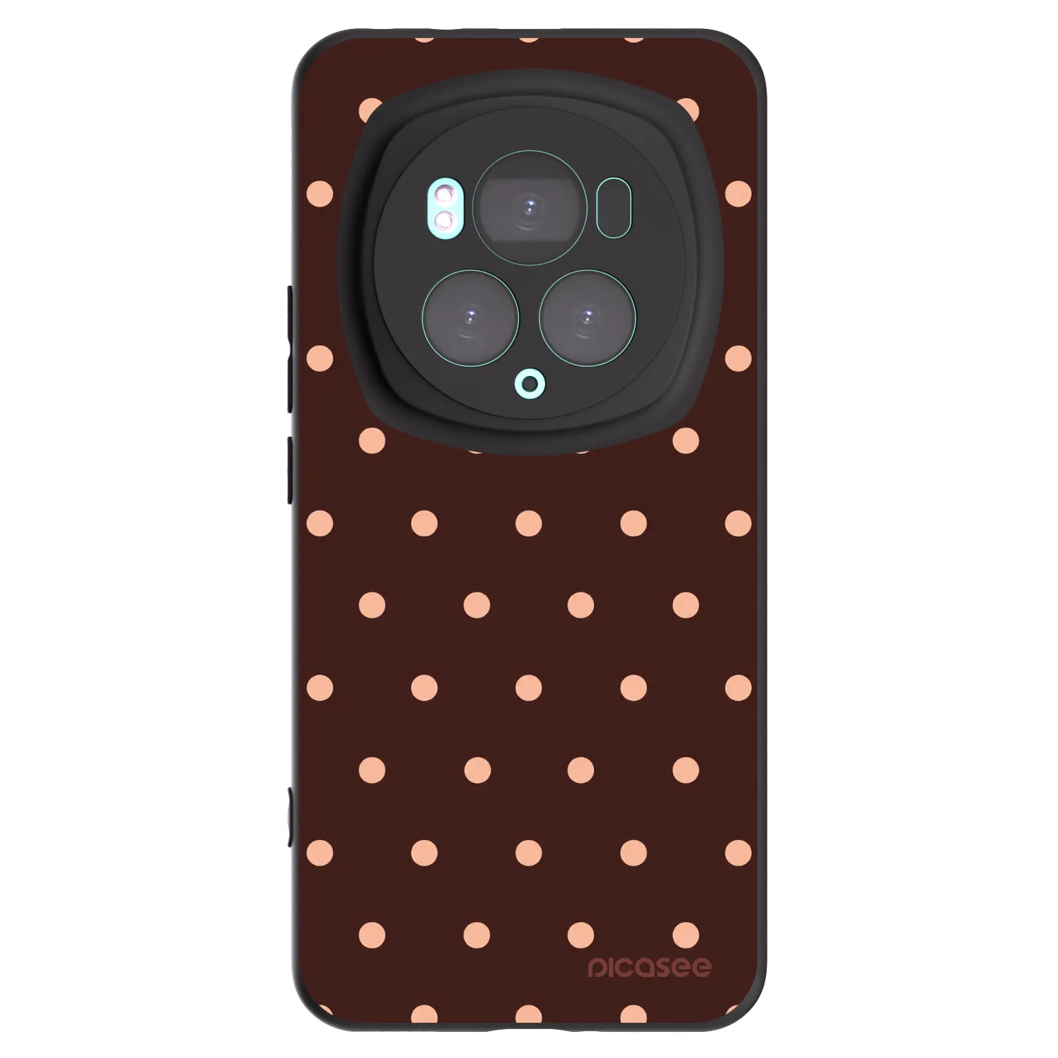 Picasee husă neagră din silicon pentru Honor Magic6 Pro - Peach Dots & Chocolate