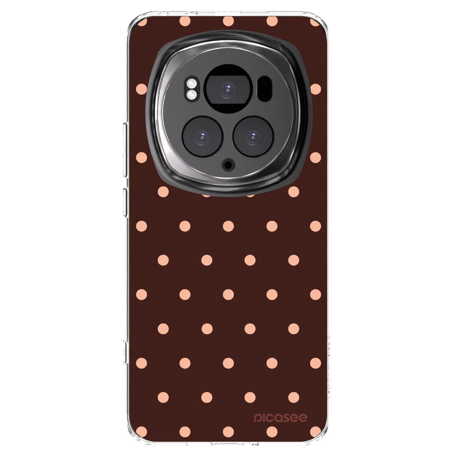 Picasee husă transparentă din silicon pentru Honor Magic6 Pro - Peach Dots & Chocolate