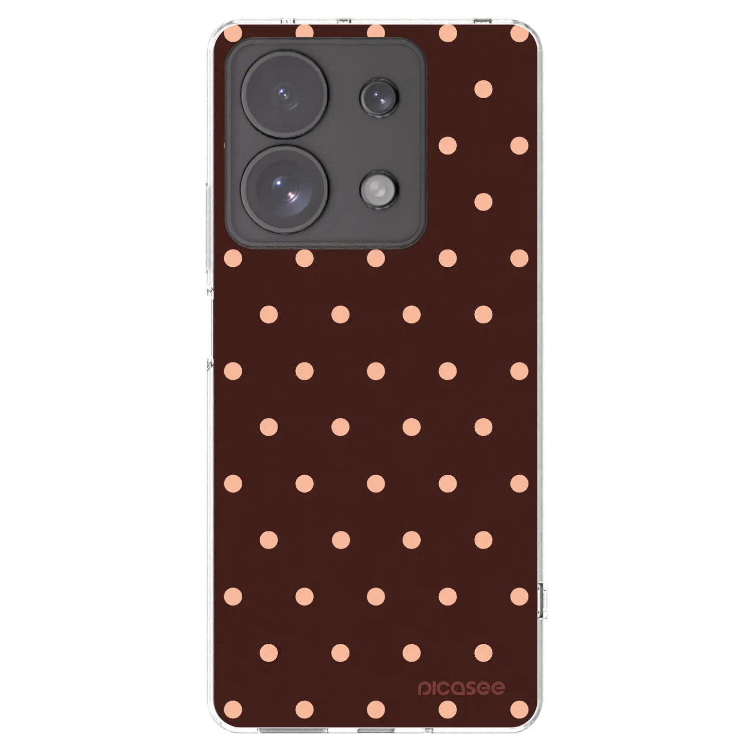 Picasee husă transparentă din silicon pentru Xiaomi Redmi Note 13 Pro 4G - Peach Dots & Chocolate