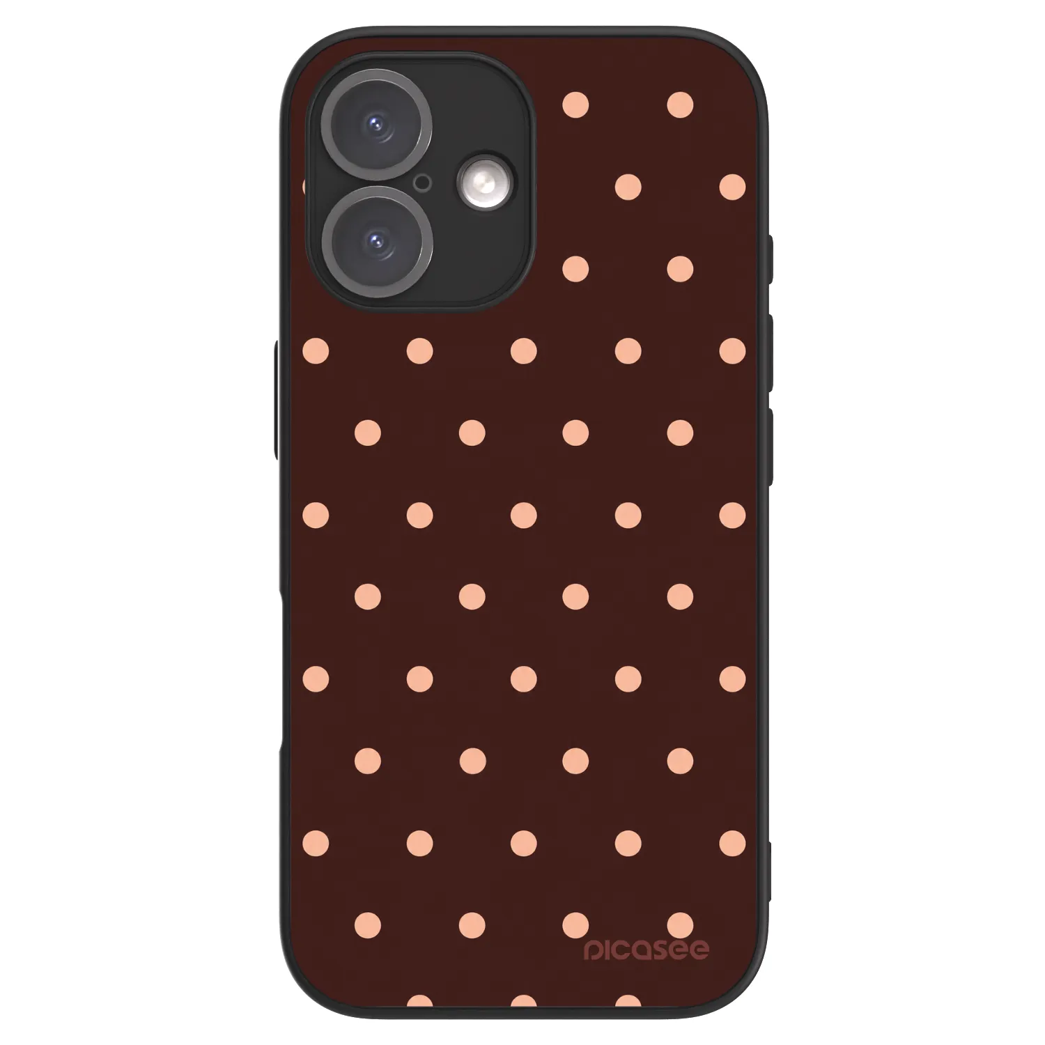 Picasee ULTIMATE CASE MagSafe pentru Apple iPhone 16 - Peach Dots & Chocolate