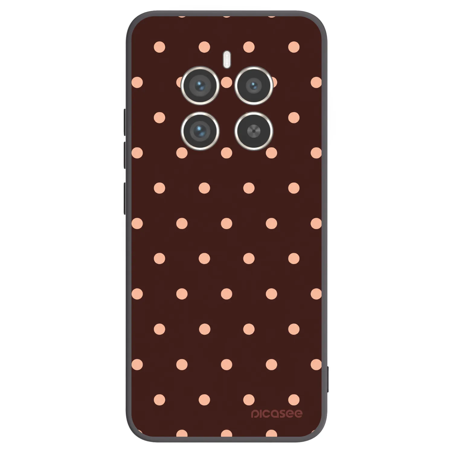 Picasee husă neagră din silicon pentru Realme 12 Pro 5G - Peach Dots & Chocolate