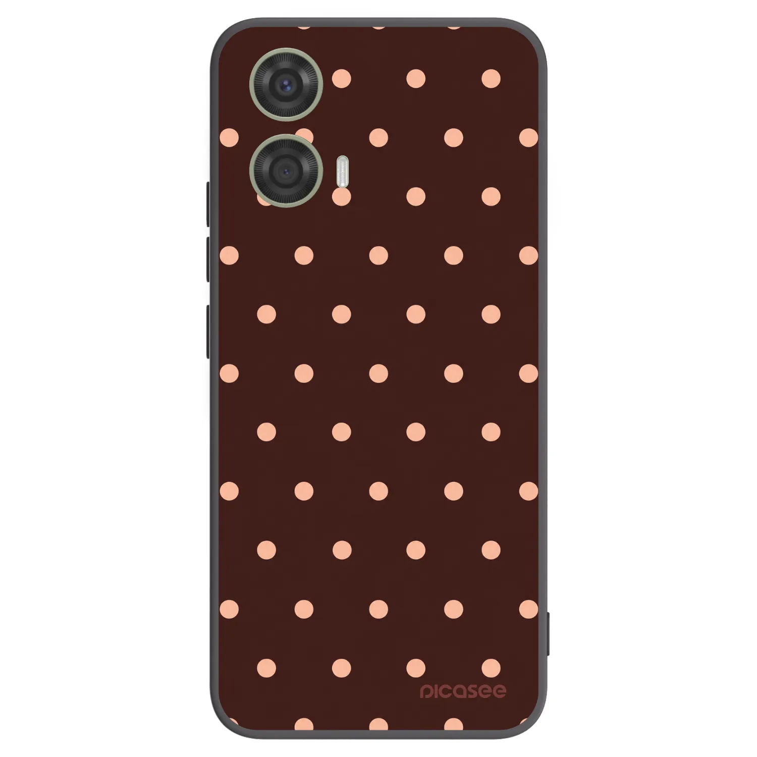 Picasee husă neagră din silicon pentru Motorola Moto G24 - Peach Dots & Chocolate