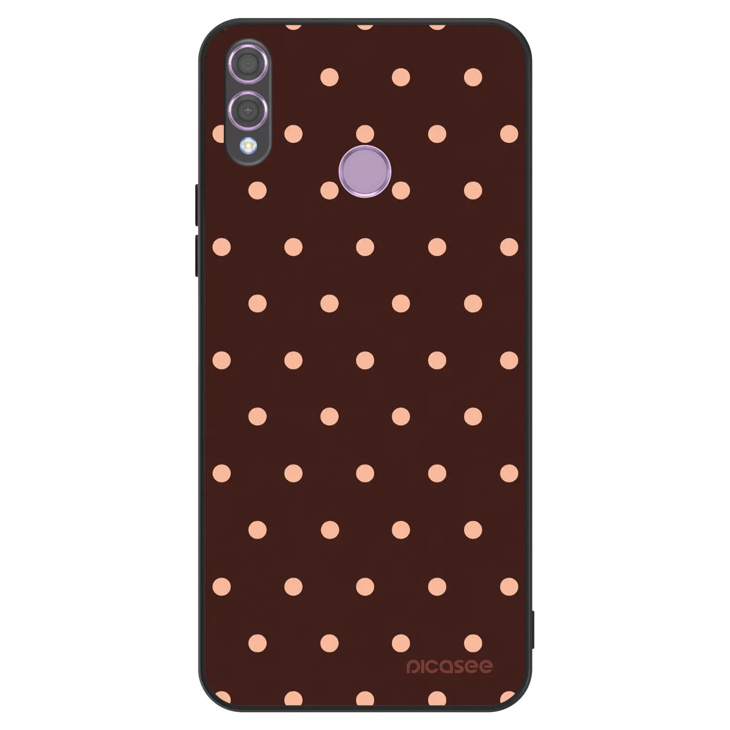 Picasee ULTIMATE CASE pentru Honor 8X - Peach Dots & Chocolate