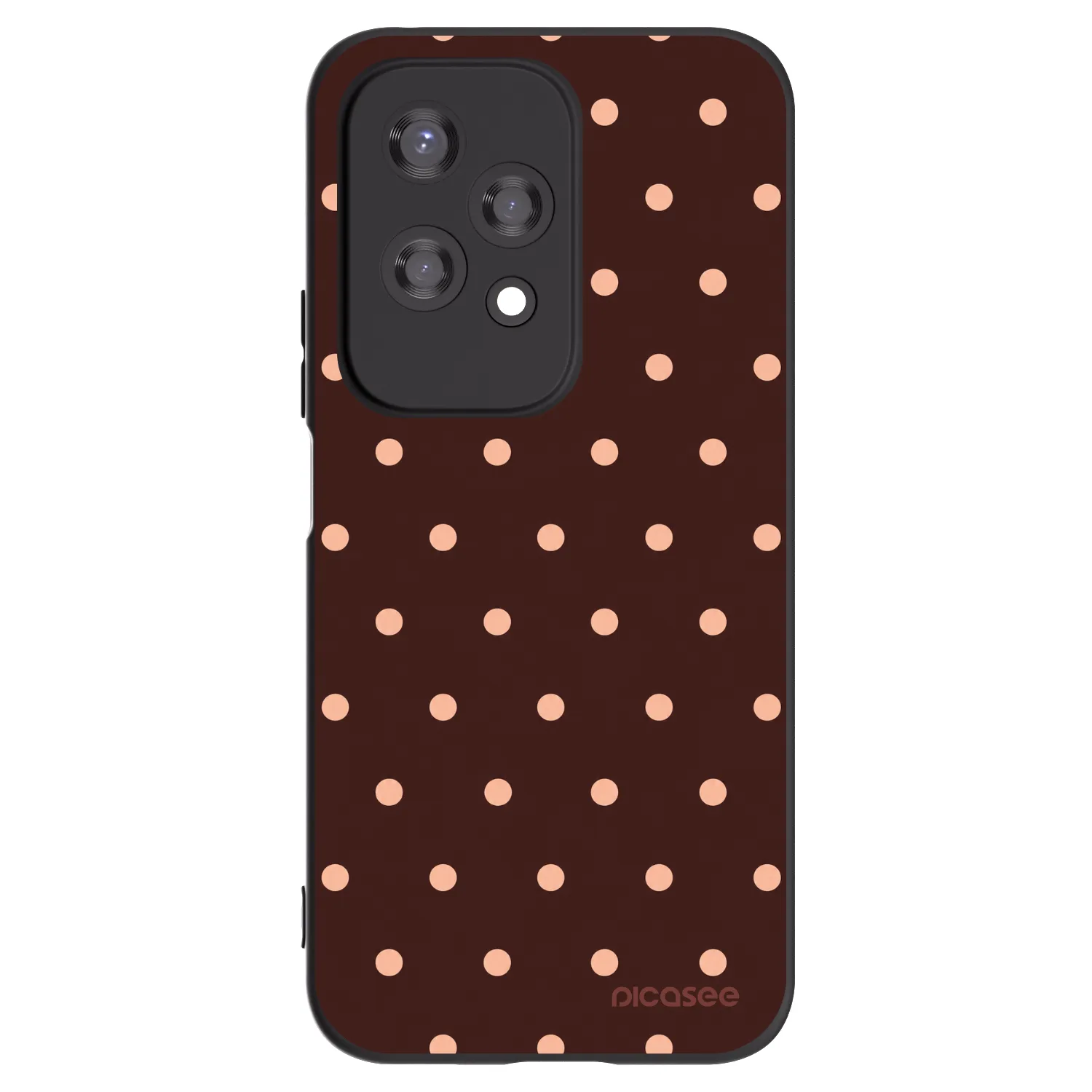 Picasee husă neagră din silicon pentru Honor 200 Lite - Peach Dots & Chocolate