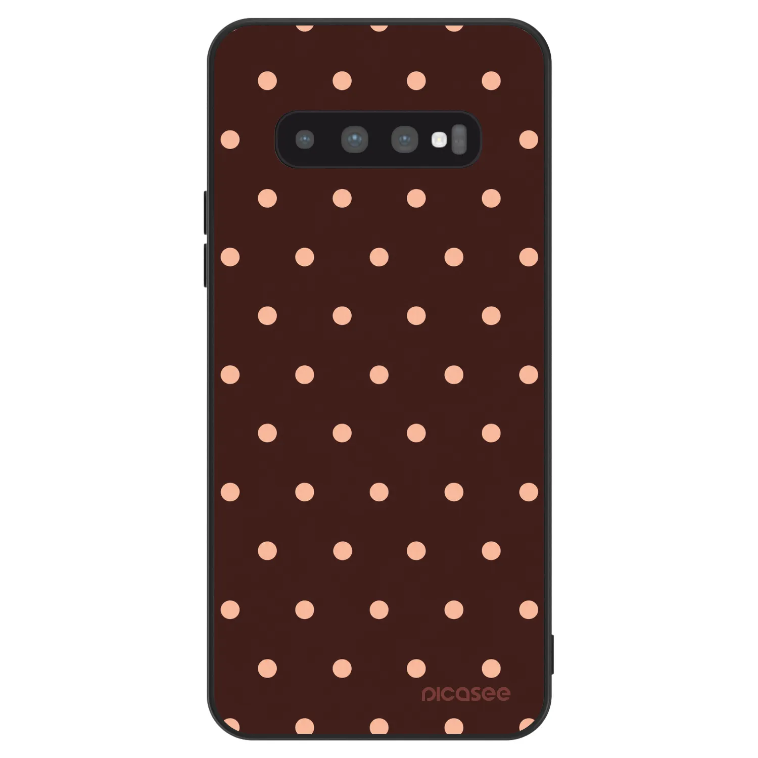 Picasee ULTIMATE CASE pentru Samsung Galaxy S10 Plus G975 - Peach Dots & Chocolate