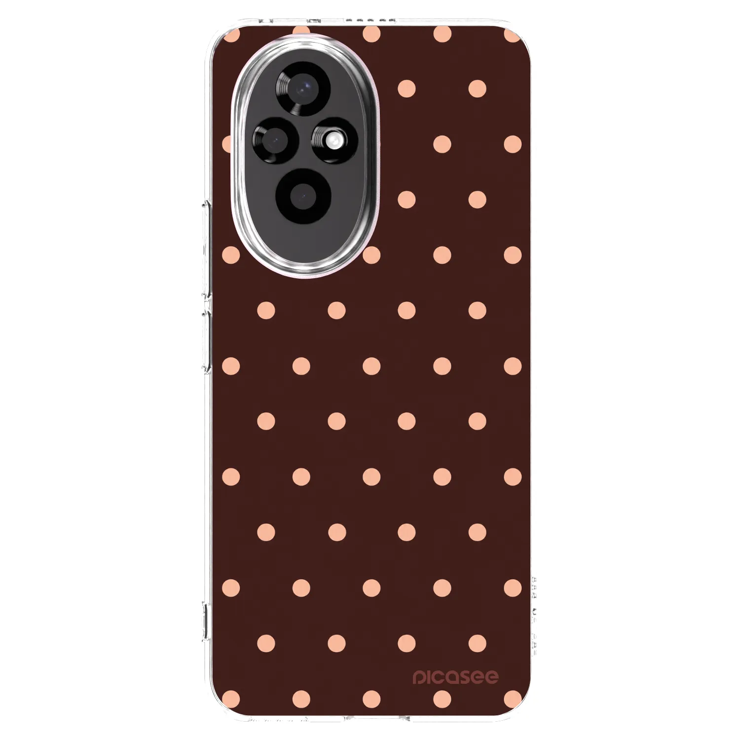 Picasee husă transparentă din silicon pentru Honor 200 5G - Peach Dots & Chocolate