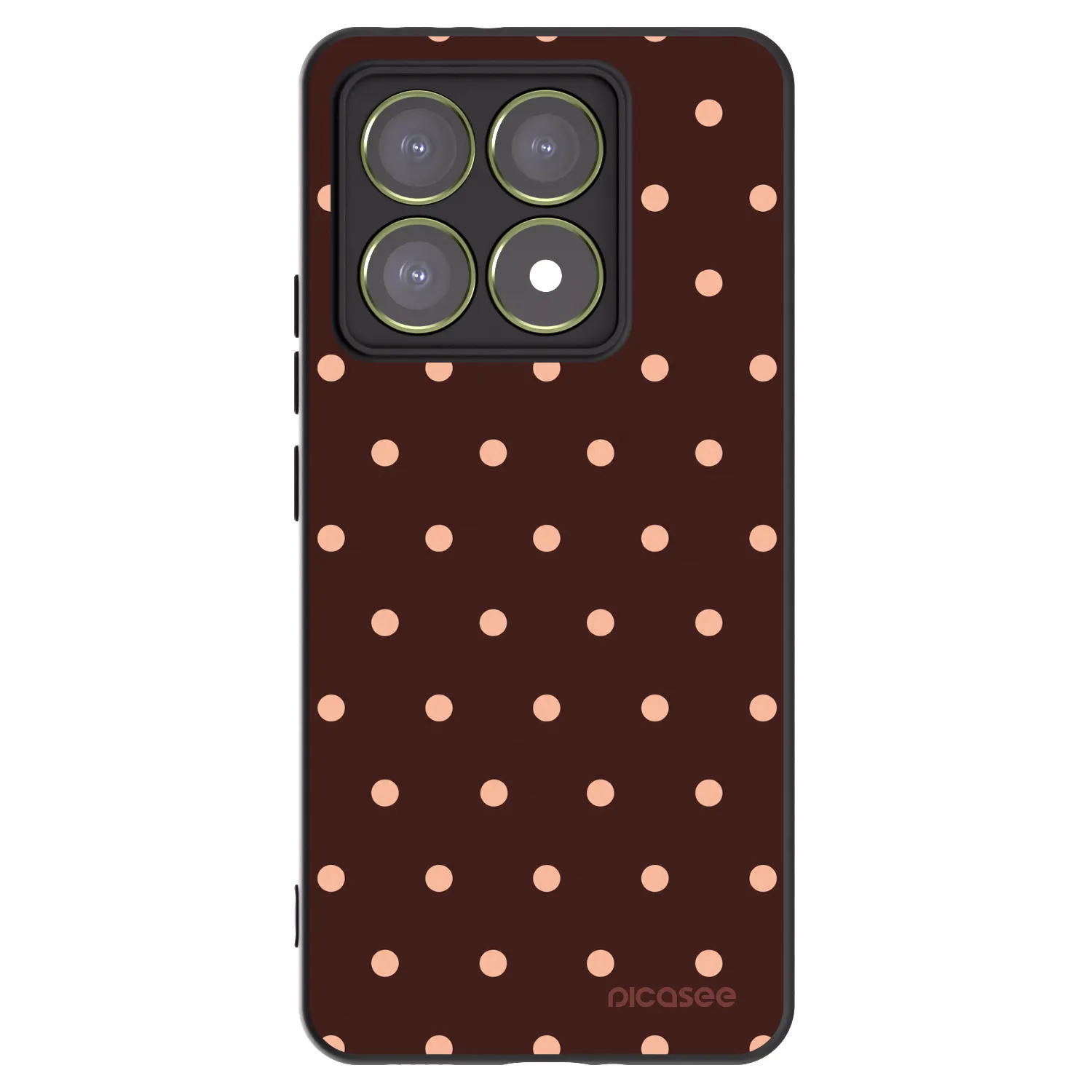 Picasee husă neagră din silicon pentru Xiaomi 14T - Peach Dots & Chocolate