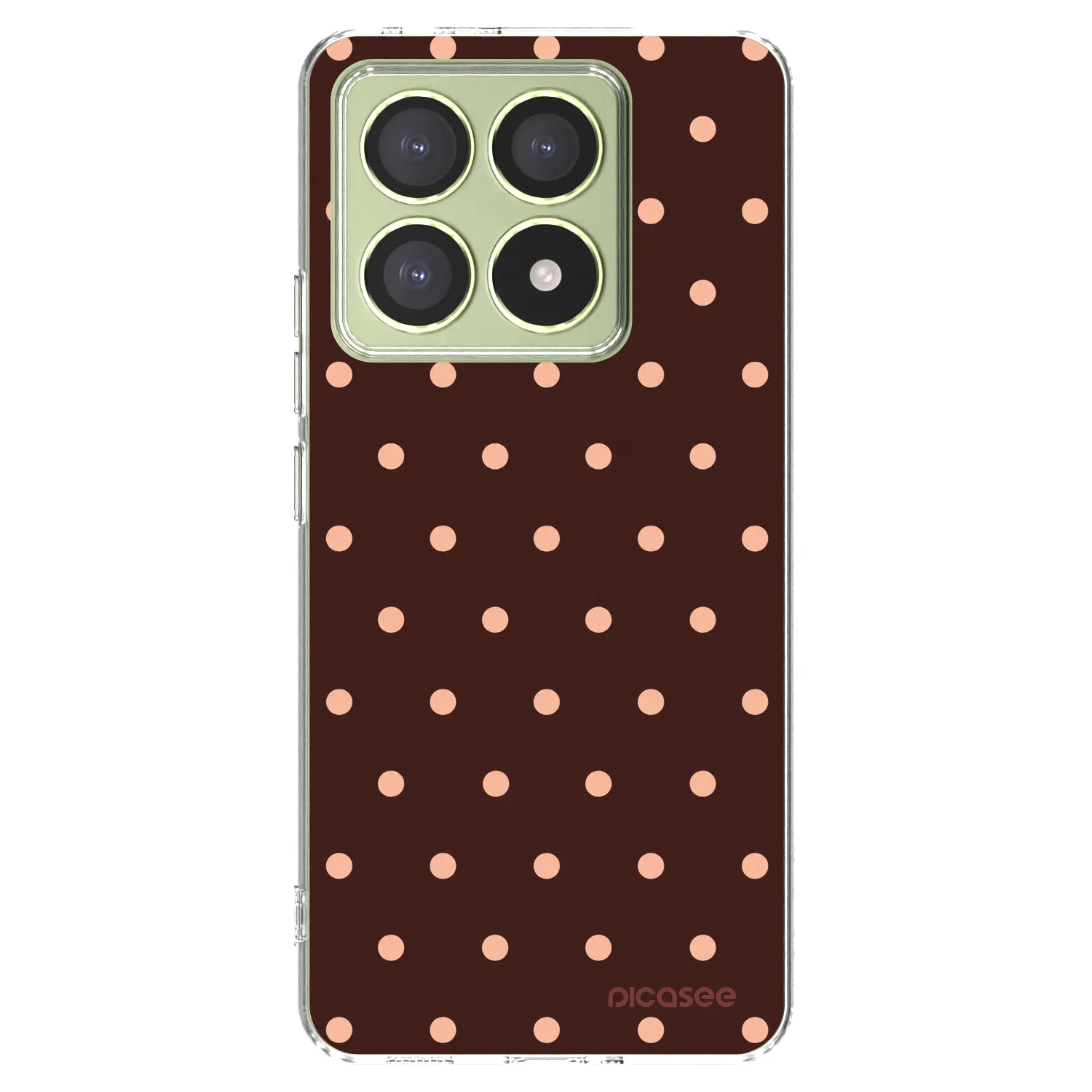 Picasee husă transparentă din silicon pentru Xiaomi 14T - Peach Dots & Chocolate