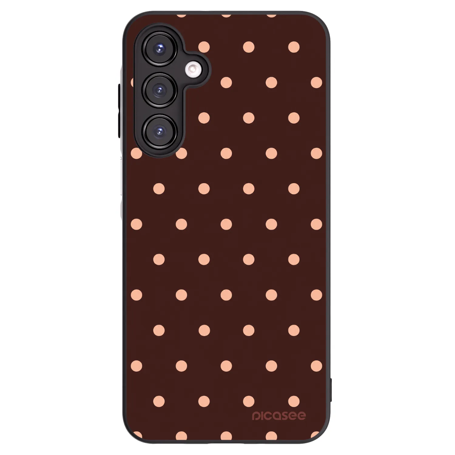 Picasee husă neagră din silicon pentru Samsung Galaxy A16 5G - Peach Dots & Chocolate