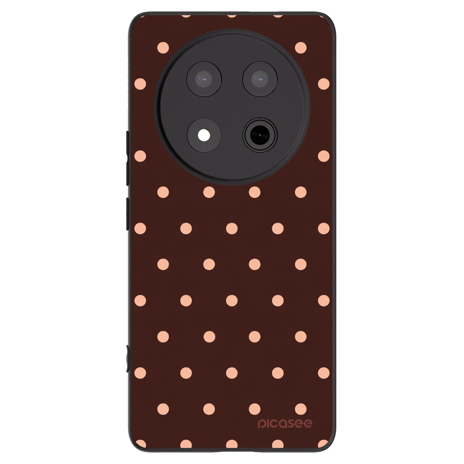 Picasee husă neagră din silicon pentru Honor Magic7 Lite 5G - Peach Dots & Chocolate