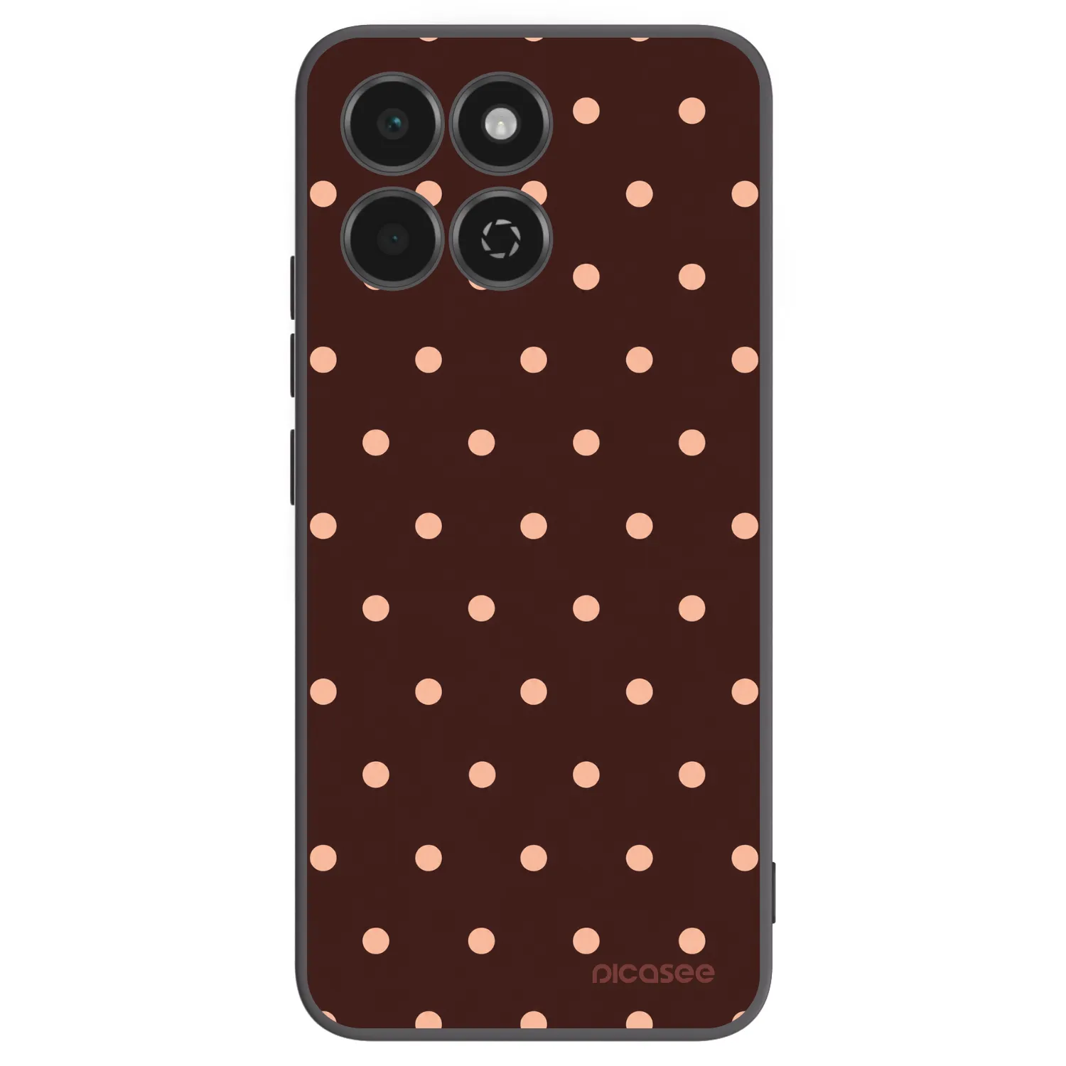 Picasee husă neagră din silicon pentru Honor 200 Smart 5G - Peach Dots & Chocolate