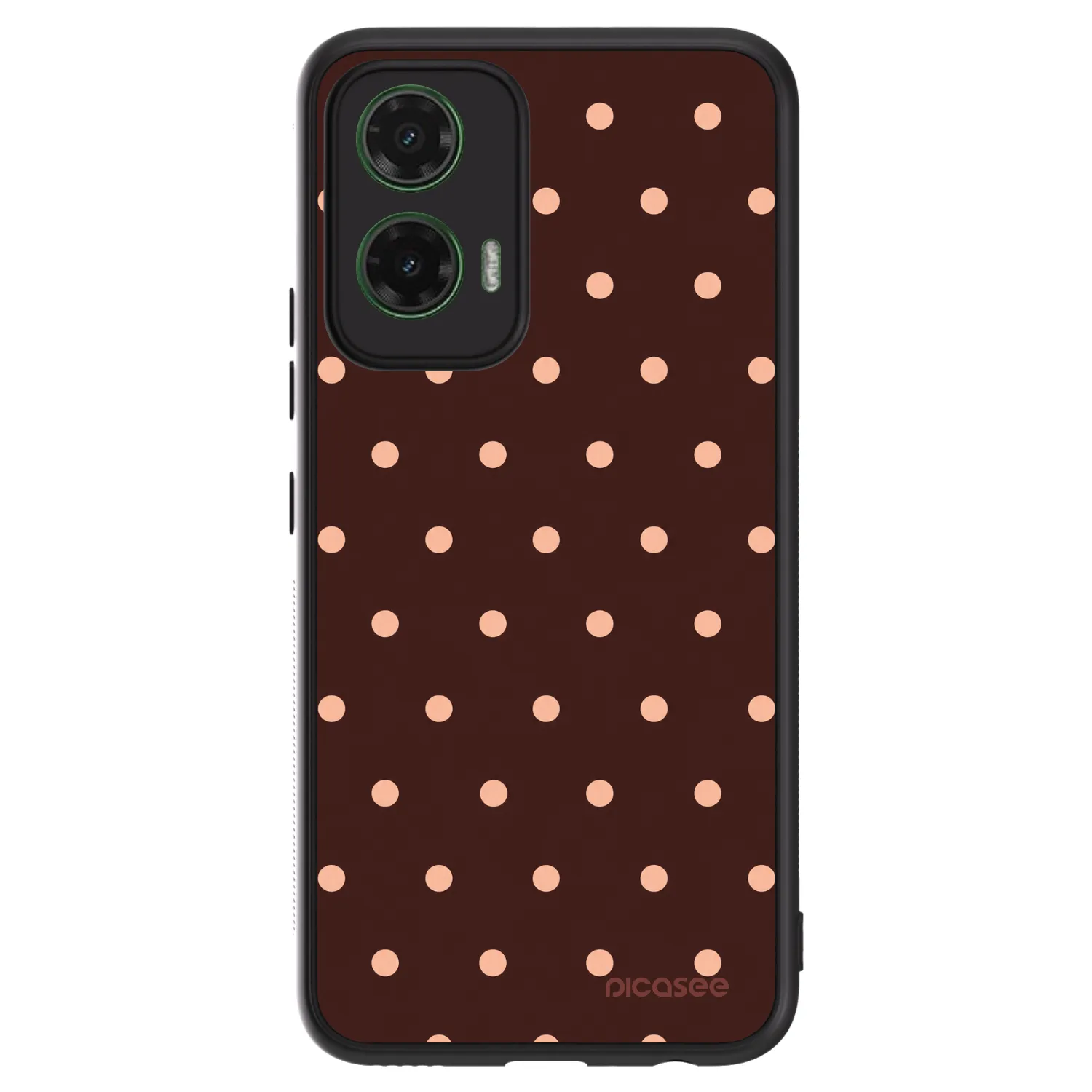 Picasee ULTIMATE CASE pentru Motorola Moto G35 5G - Peach Dots & Chocolate