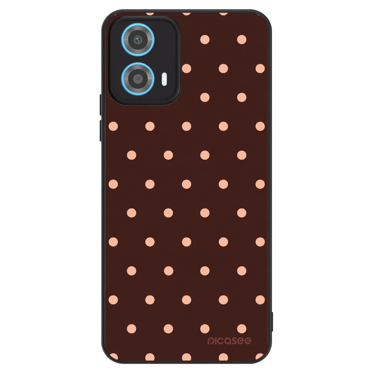 Picasee ULTIMATE CASE pentru Motorola Moto G34 5G - Peach Dots & Chocolate