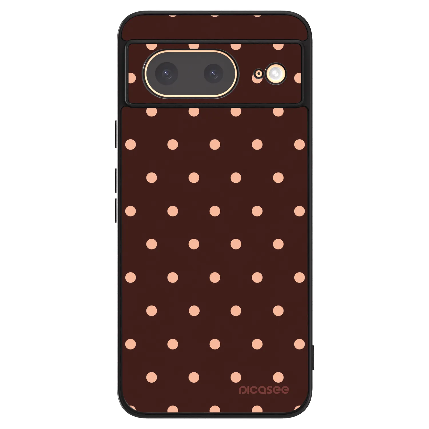 Picasee ULTIMATE CASE pentru Google Pixel 8 - Peach Dots & Chocolate