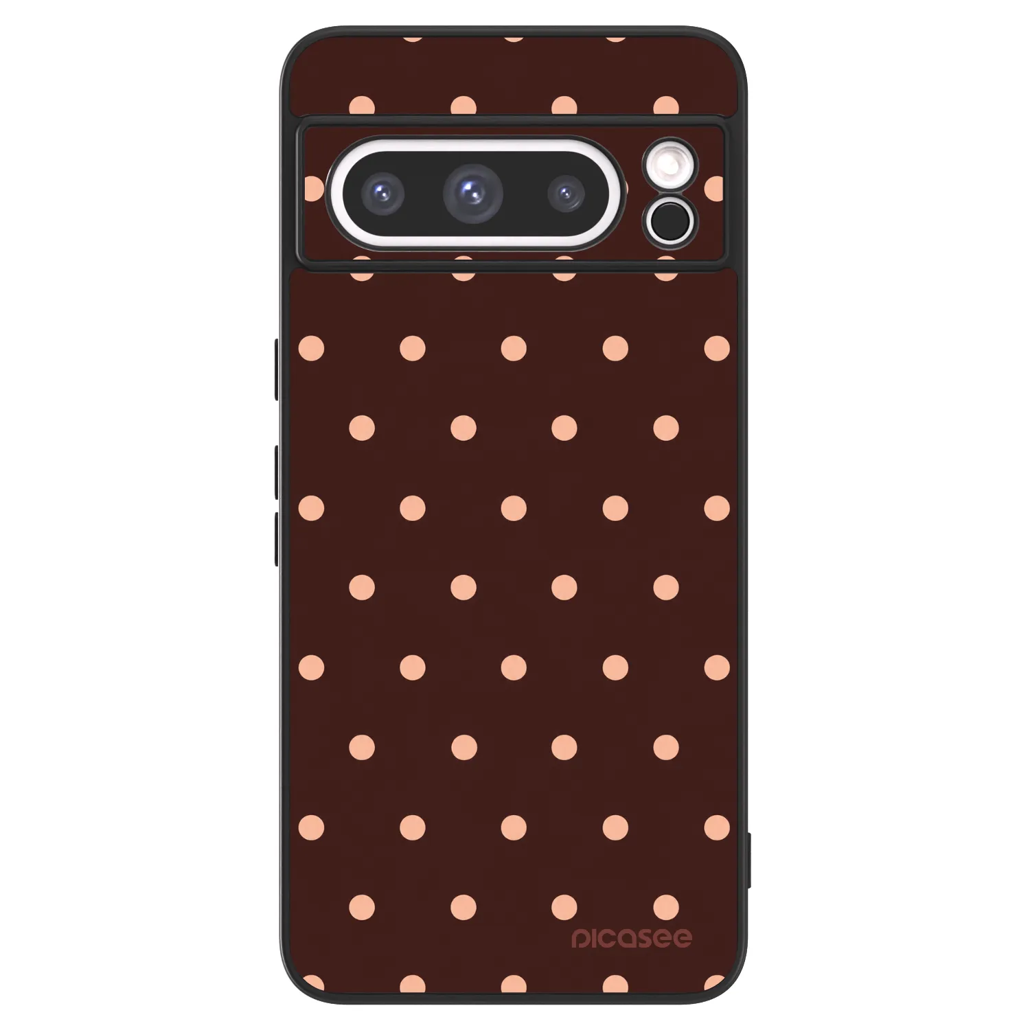 Picasee ULTIMATE CASE pentru Google Pixel 8 Pro - Peach Dots & Chocolate