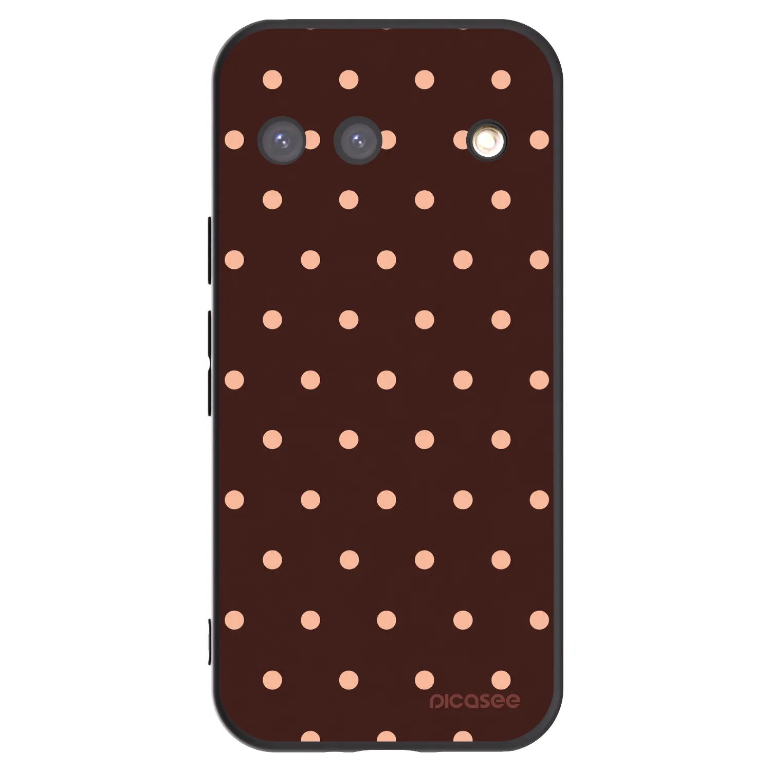 Picasee husă neagră din silicon pentru Google Pixel 9 - Peach Dots & Chocolate