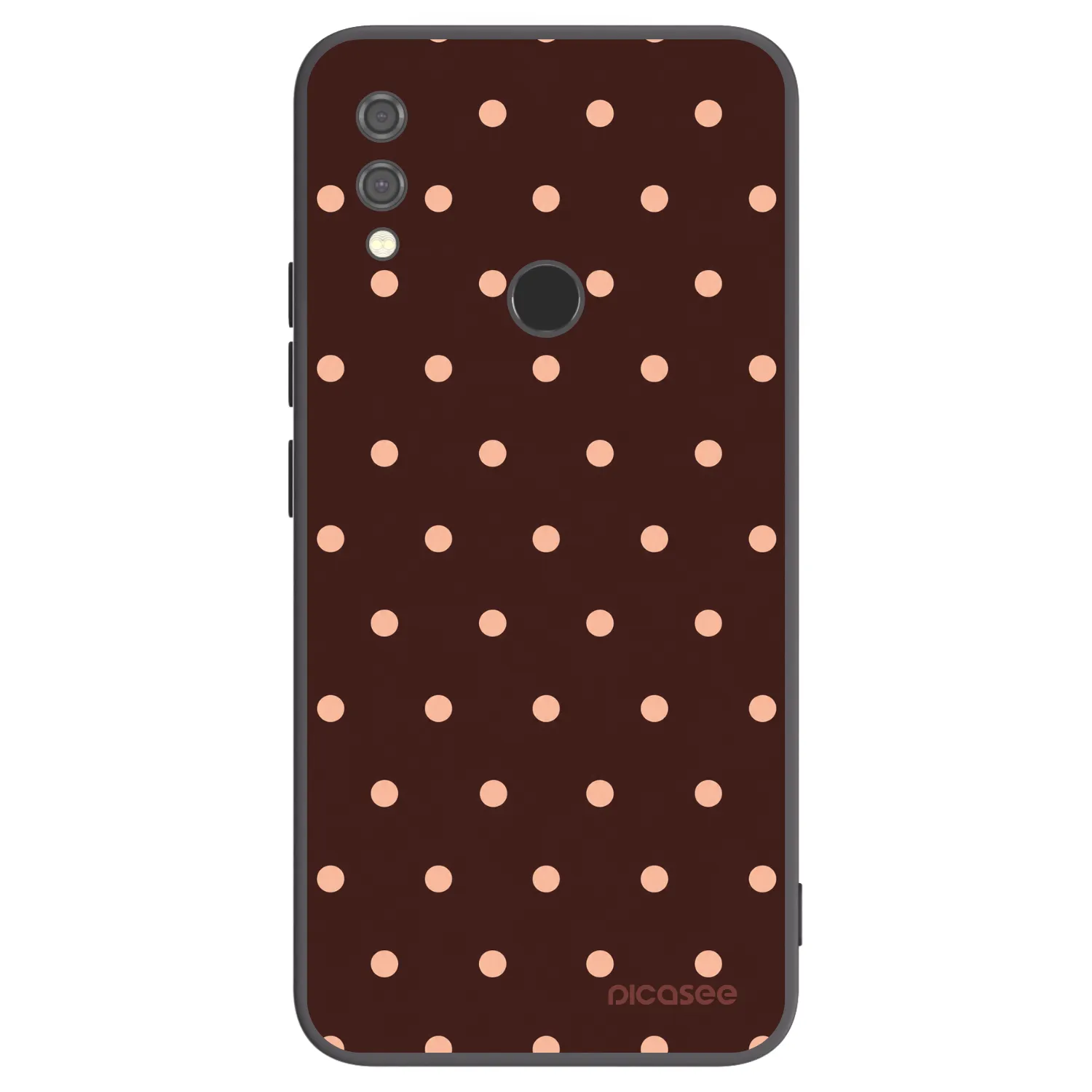 Picasee husă neagră din silicon pentru Xiaomi Redmi Note 7 - Peach Dots & Chocolate