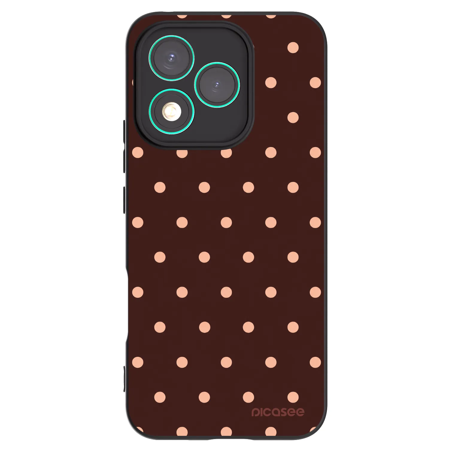 Picasee husă neagră din silicon pentru Honor 400 Lite 5G - Peach Dots & Chocolate