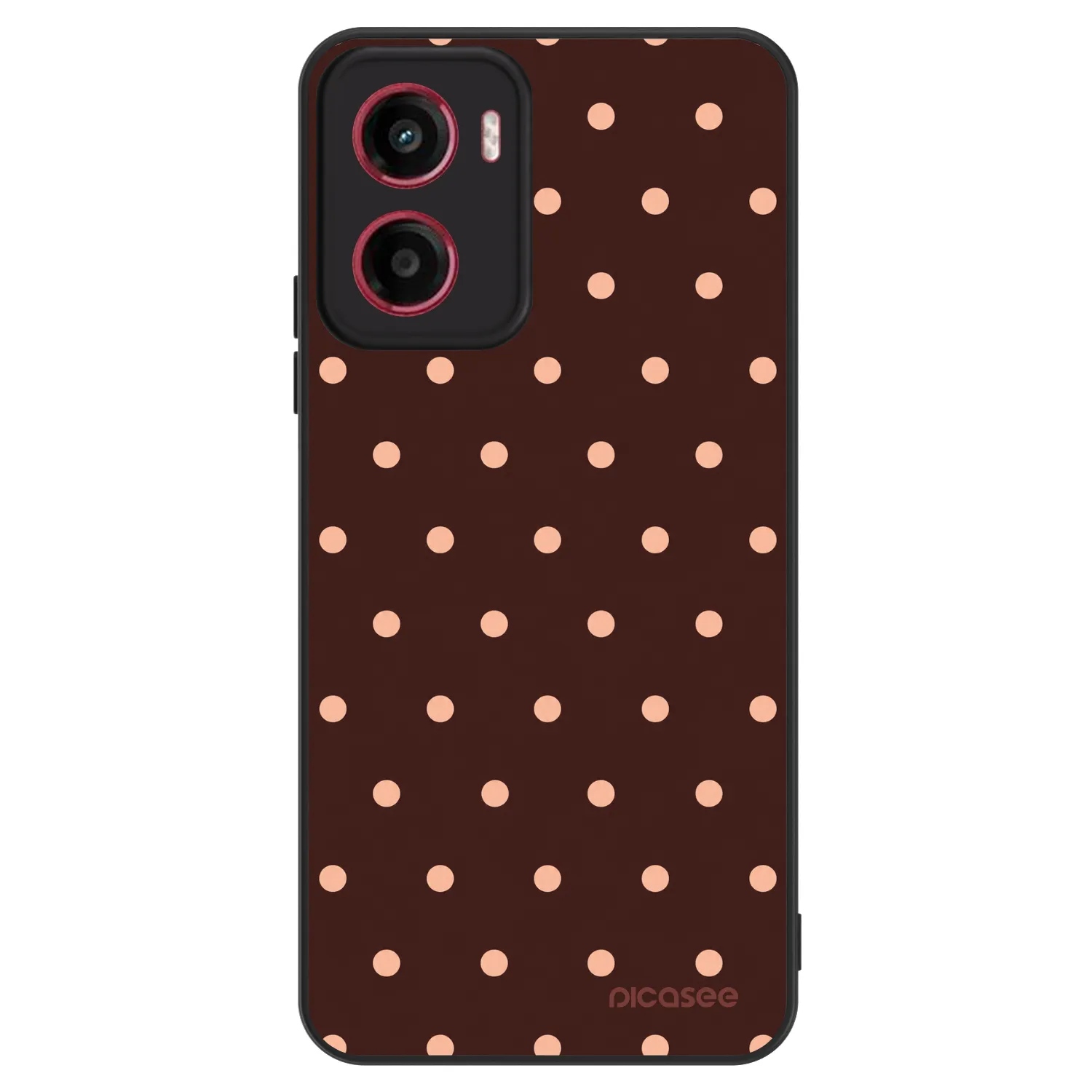 Picasee ULTIMATE CASE pentru Motorola Moto G05 - Peach Dots & Chocolate