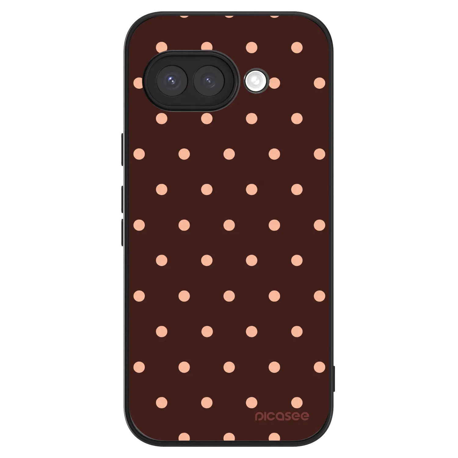 Picasee ULTIMATE CASE pentru Google Pixel 9a - Peach Dots & Chocolate