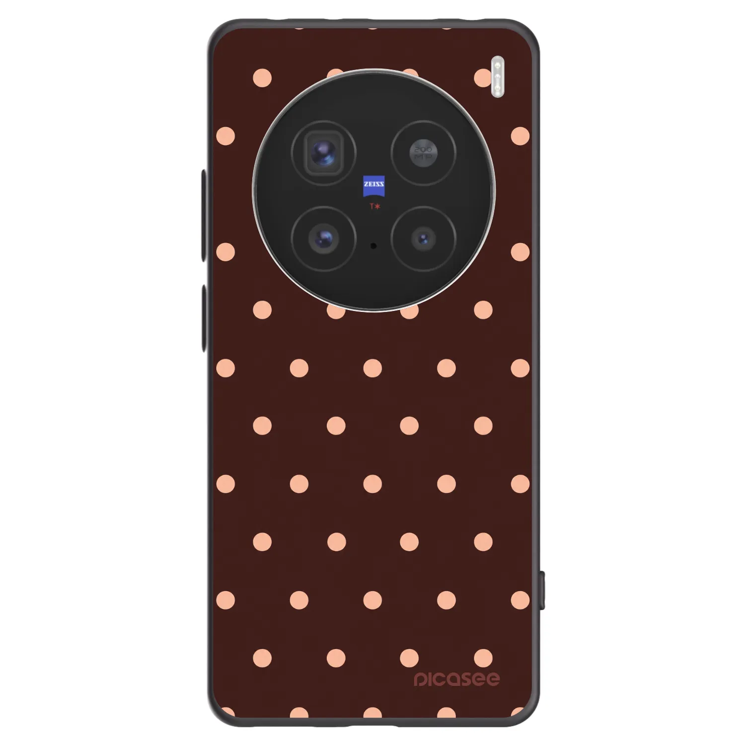 Picasee husă neagră din silicon pentru Vivo X200 Pro - Peach Dots & Chocolate