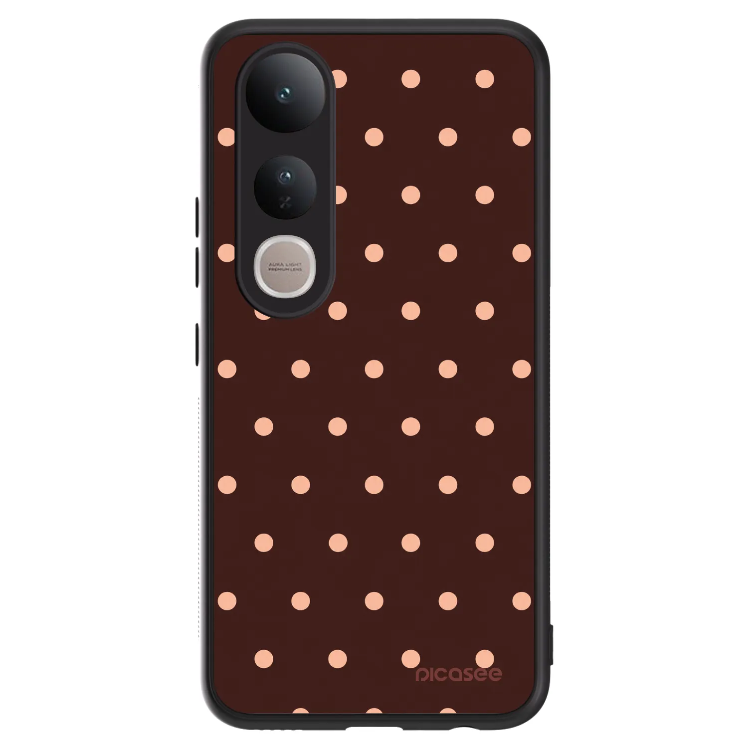 Picasee ULTIMATE CASE pentru Vivo V50 Lite 5G - Peach Dots & Chocolate