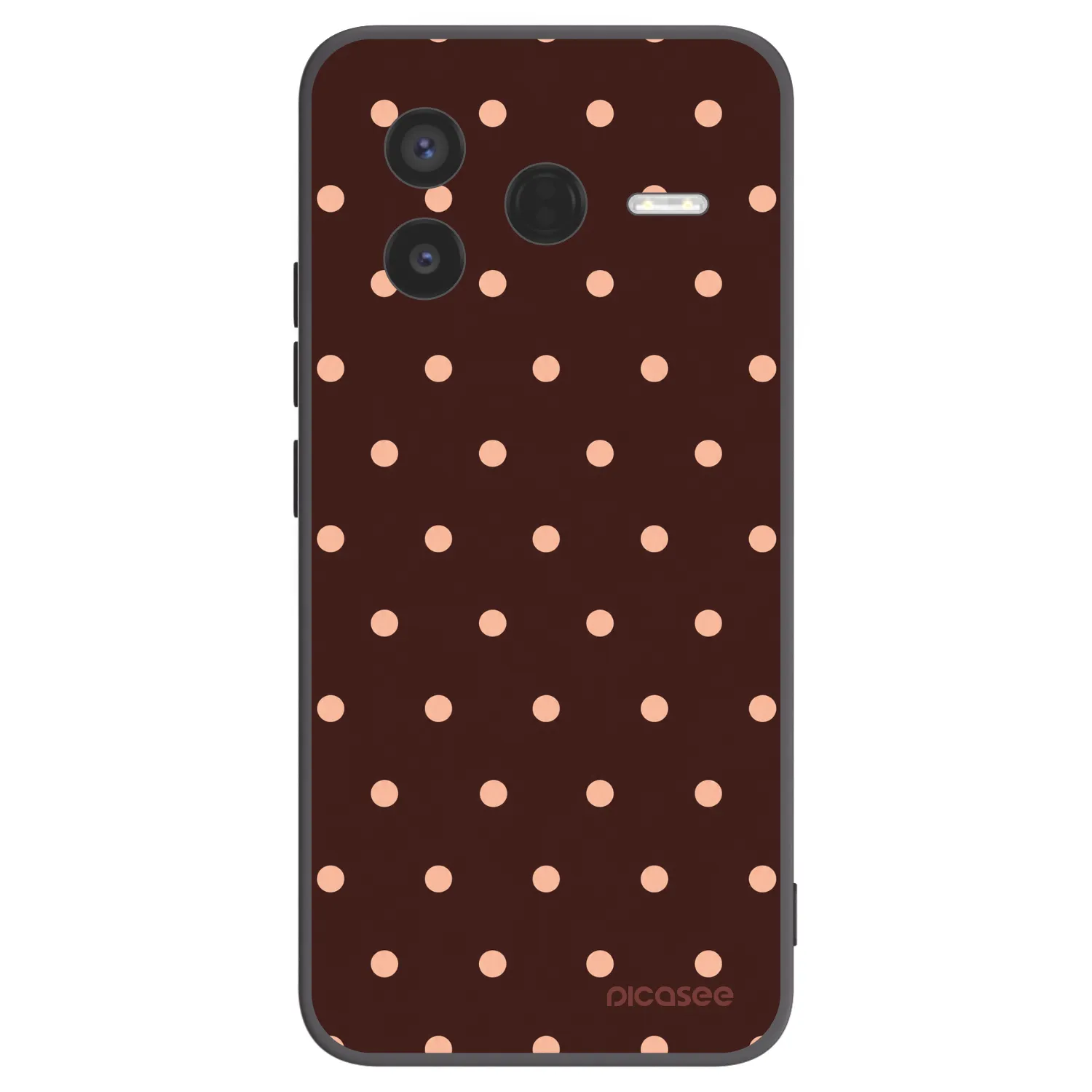 Picasee husă neagră din silicon pentru Xiaomi Poco F7 Pro 5G - Peach Dots & Chocolate