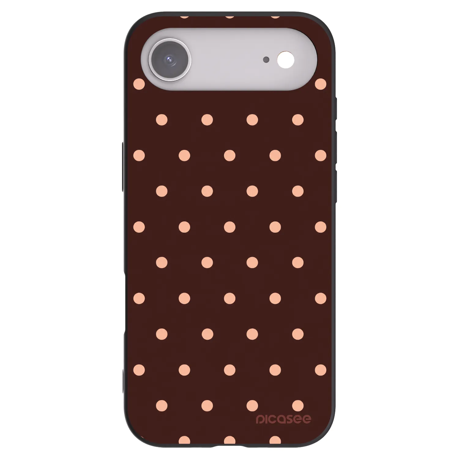 Picasee husă neagră din silicon pentru Apple iPhone Air - Peach Dots & Chocolate