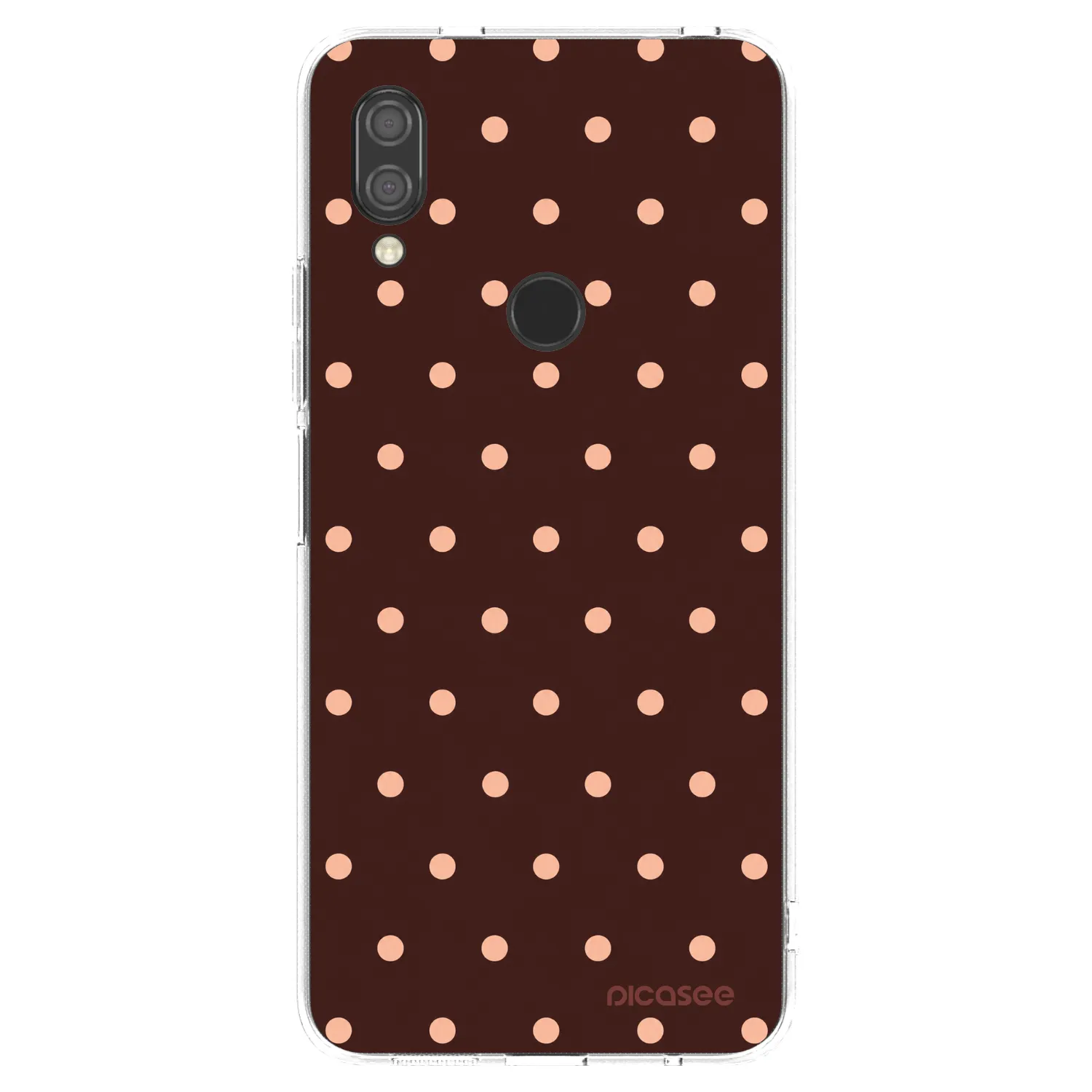 Picasee husă transparentă din silicon pentru Xiaomi Redmi 7 - Peach Dots & Chocolate