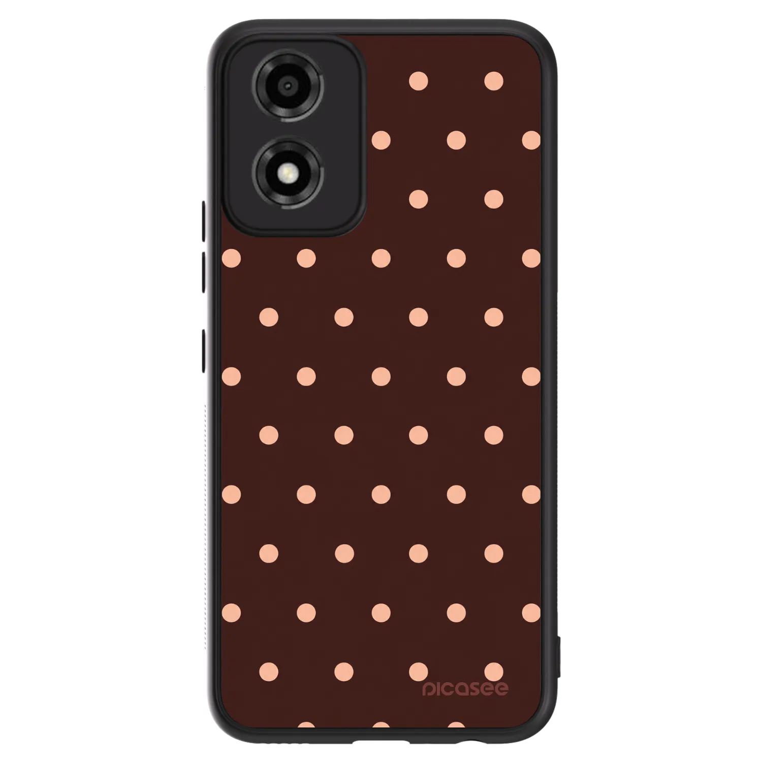 Picasee ULTIMATE CASE pentru Motorola Moto E14 - Peach Dots & Chocolate