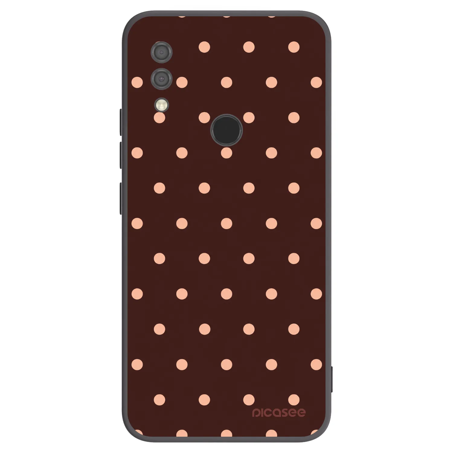 Picasee husă neagră din silicon pentru Xiaomi Redmi 7 - Peach Dots & Chocolate