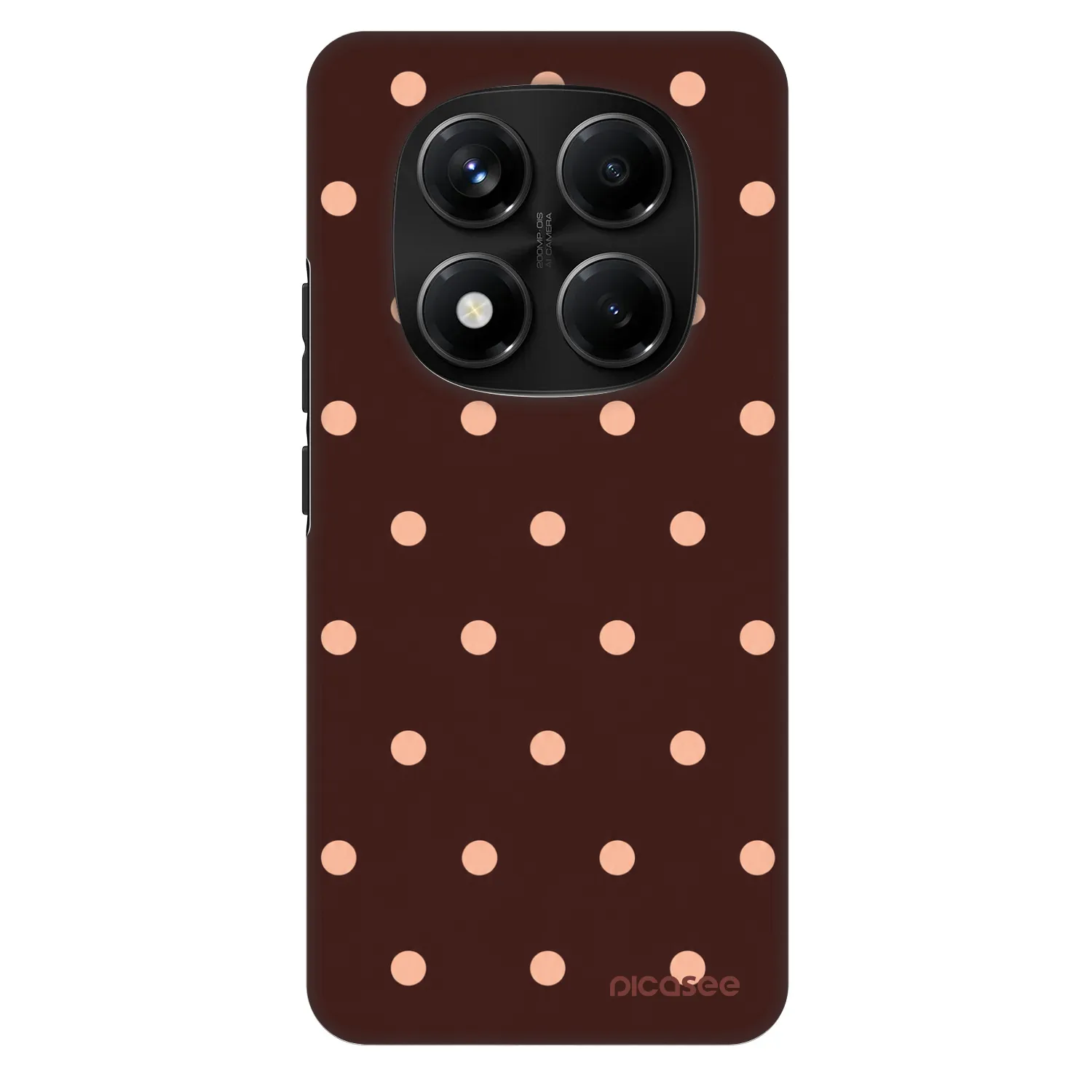 Picasee Fashion Case pentru Xiaomi Redmi Note 14 Pro+ 5G - Peach Dots & Chocolate