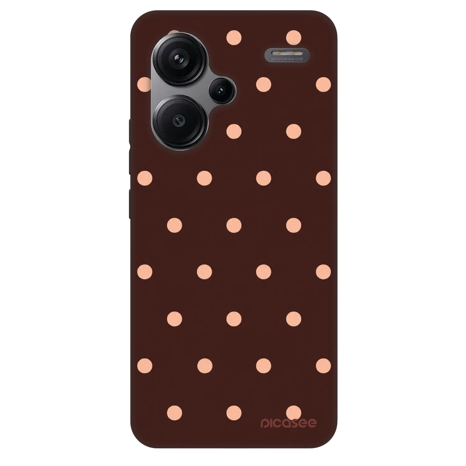 Picasee Fashion Case pentru Xiaomi Redmi Note 13 Pro+ 5G - Peach Dots & Chocolate