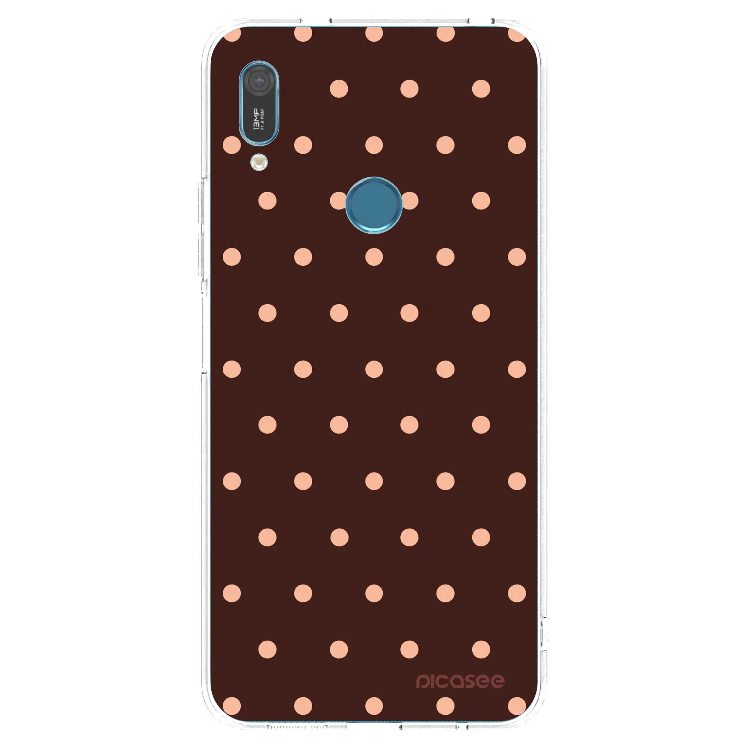 Picasee husă transparentă din silicon pentru Huawei Y6 2019 - Peach Dots & Chocolate