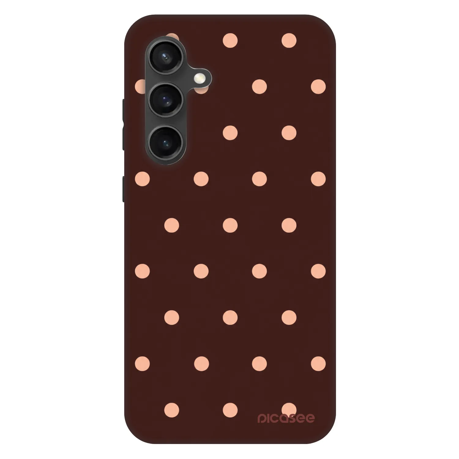 Picasee Fashion Case pentru Samsung Galaxy S24 FE S721B - Peach Dots & Chocolate