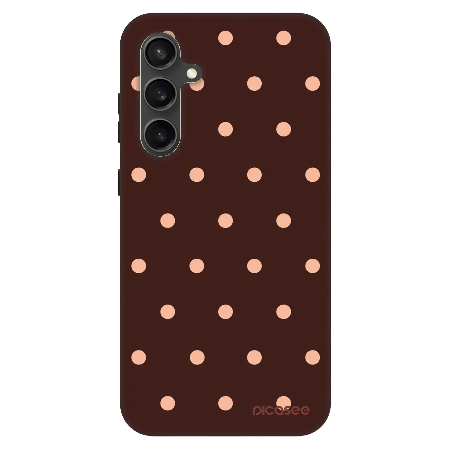 Picasee Fashion Case pentru Samsung Galaxy S23 FE S711B - Peach Dots & Chocolate