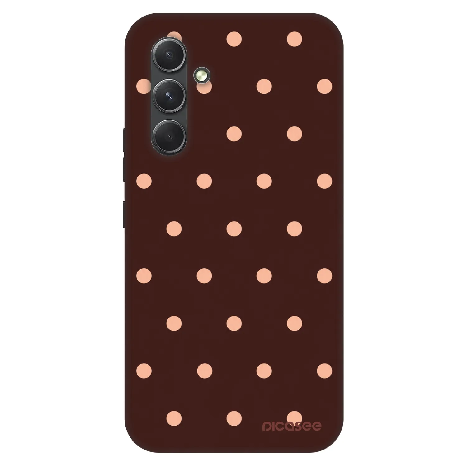 Picasee Fashion Case pentru Samsung Galaxy A54 5G A546B - Peach Dots & Chocolate