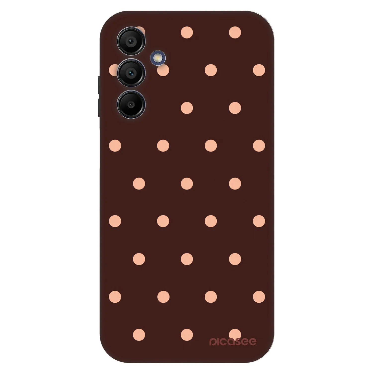 Picasee Fashion Case pentru Samsung Galaxy A15 A155F 4G - Peach Dots & Chocolate