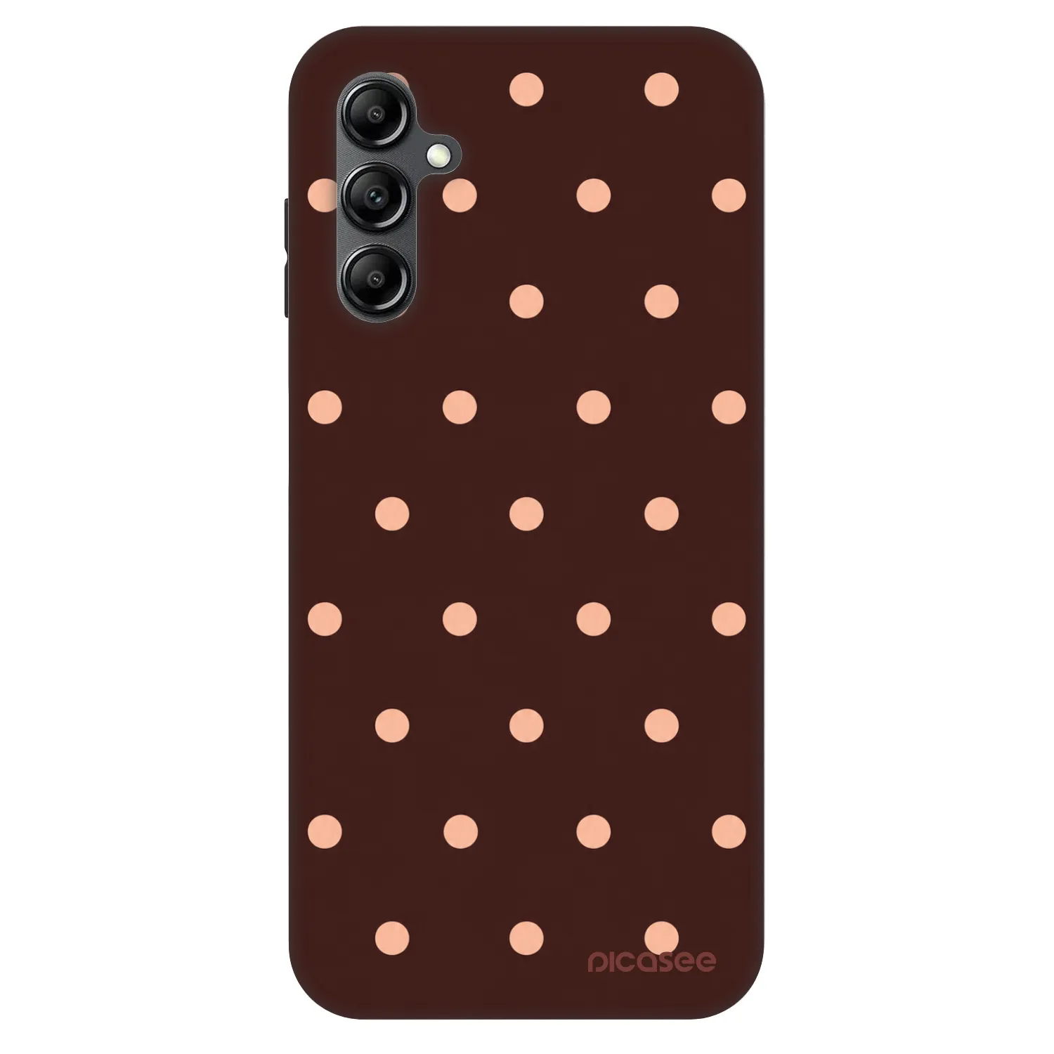 Picasee Fashion Case pentru Samsung Galaxy A14 5G A146P - Peach Dots & Chocolate