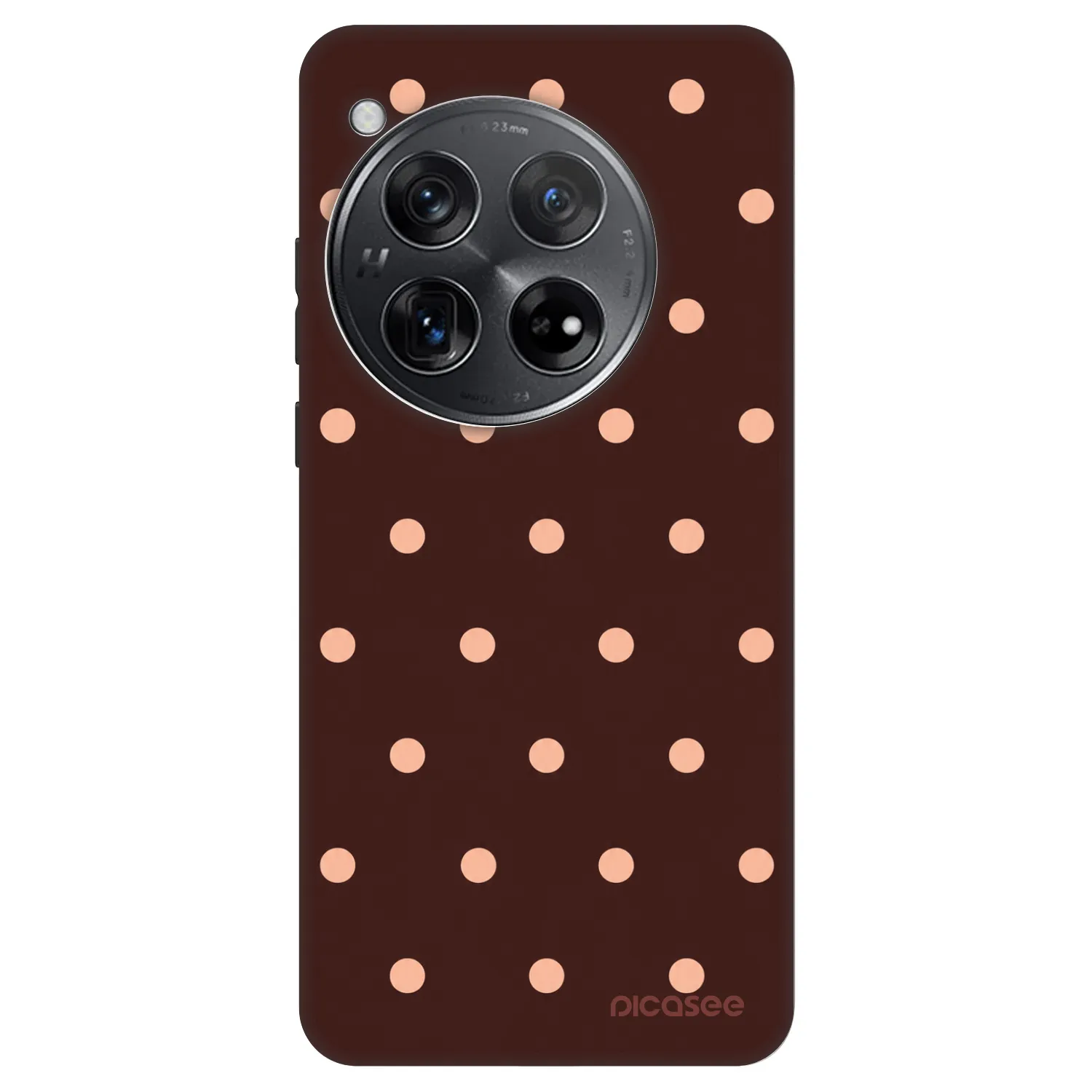 Picasee Fashion Case pentru OnePlus 12 5G - Peach Dots & Chocolate