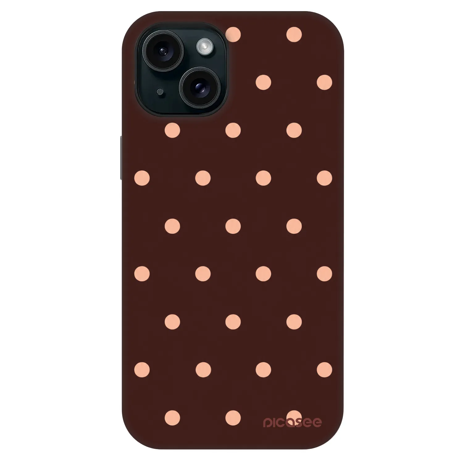 Picasee Fashion Case MagSafe pentru Apple iPhone 13 - Peach Dots & Chocolate