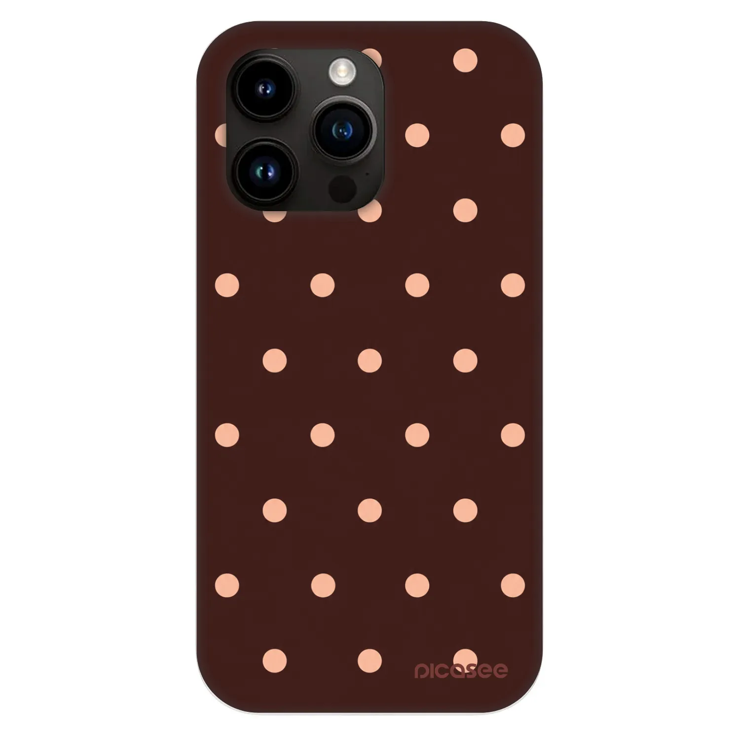 Picasee Fashion Case MagSafe pentru Apple iPhone 13 Pro - Peach Dots & Chocolate
