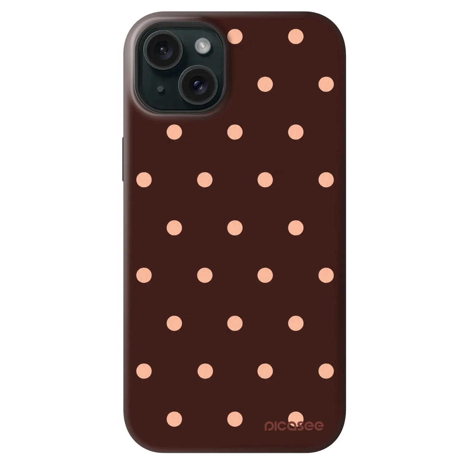 Picasee Fashion Case MagSafe pentru Apple iPhone 14 Plus - Peach Dots & Chocolate