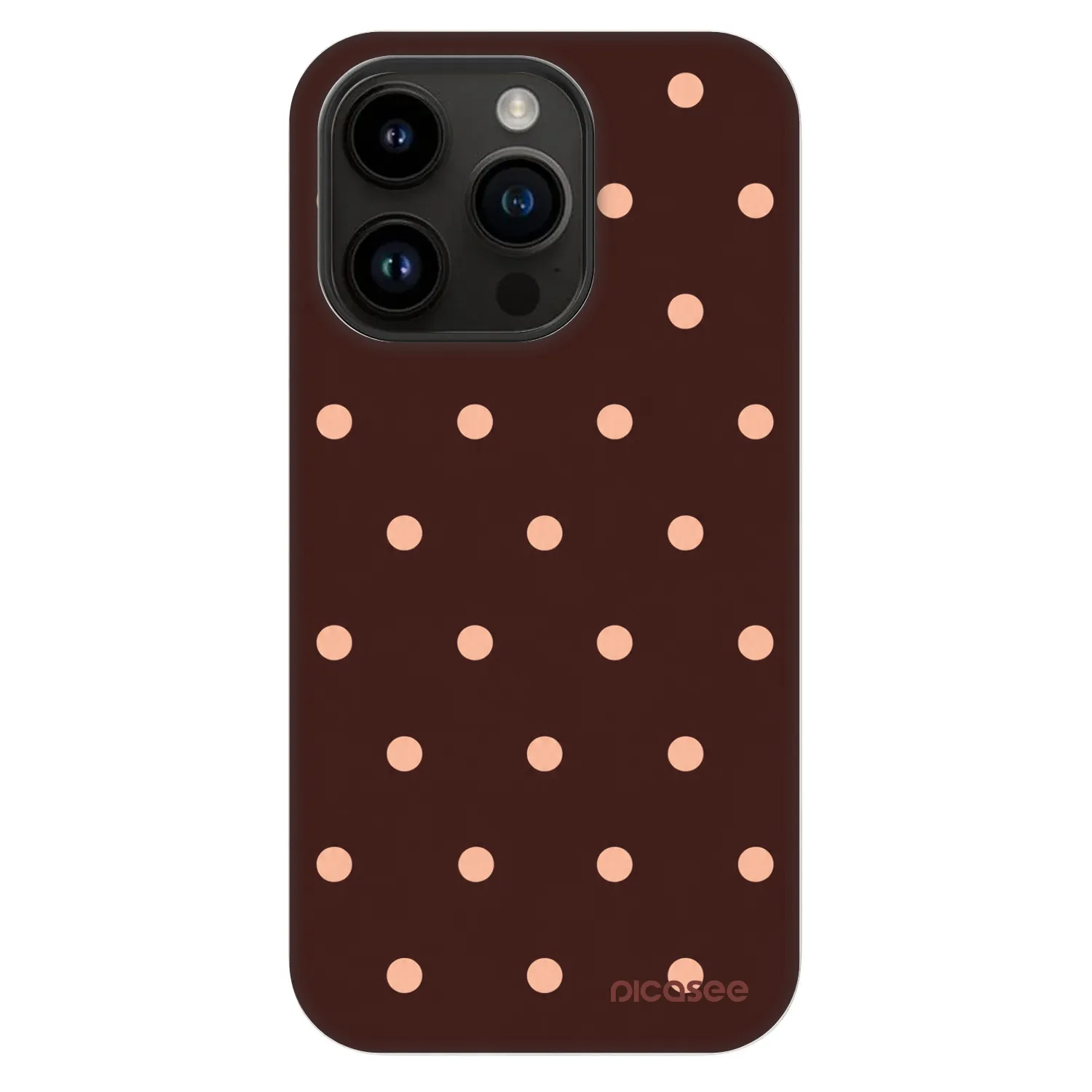Picasee Fashion Case MagSafe pentru Apple iPhone 14 Pro - Peach Dots & Chocolate